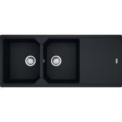 Sink Granite 116x50 left / right nested 2 cabinet, color: Black Granite