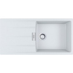 Sink Granite 100x50 left / right nested 1 bowl Polar White, color: White