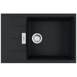 Sink Granite 78x50 left / right nested 1 bowl, color: Black