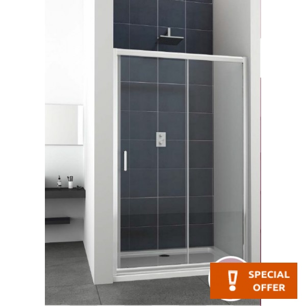 Shower enclosure Linear 150x195 6mm sliding S surface: Glossy, color: Chrome