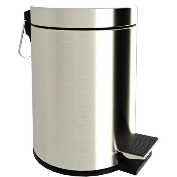 Χαρτοδοχείο soft close, nickel mat από ορείχαλκο 6 lt επιδαπέδιος τύπος κλειστό, χρώμα: Χρωμέ επιφάνεια: Ματ Χαρτοδοχεία Χαρτοδοχείο soft close, nickel mat από ορείχαλκο 6 lt επιδαπέδιος τύπος κλειστό, χρώμα: Χρωμέ επιφάνεια: Ματ Χαρτοδοχεία