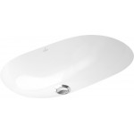 Νιπτήρας υποκαθήμενος 53x32 από πορσελάνη ceramic plus, White Alpin (58x37) με υπερχείλιση, χρώμα: Λευκό επιφάνεια: Γυαλιστερή Υποκαθήμενοι