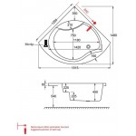 Μπανιέρα υδρομασάζ γωνιακή 130x130 από ενισχυμένο ακρυλικό, χρώμα: Λευκό Γωνιακές Μπανιέρα υδρομασάζ γωνιακή 130x130 από ενισχυμένο ακρυλικό, χρώμα: Λευκό Γωνιακές