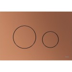 Flush wall plates for concealed cistern metallic bronze Actuation dual flush valve material: ABS, color: Bronze surface: Glossy Flush plates