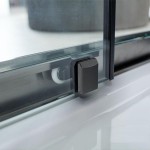 Καμπίνα ντουζιέρας ευθύγραμμη 120x200 6mm συρόμενη Brushed Black Chrome PVD επιφάνεια: Βουρτσισμένη, χρώμα: Μαύρο Ευθύγραμμες