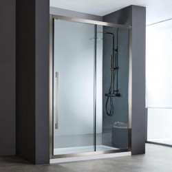 Shower enclosure Linear 120x200 6mm sliding Brushed Black Chrome PVD surface: Brushed, color: Black Linear