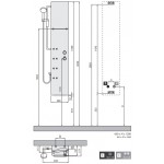 Equipped shower column shiny white 154cm, color: White surface: Glossy Indoor with hydromassage