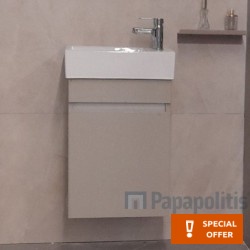 Βάση επίπλου χωρίς νιπτήρα 44x60x25 από ξύλο συνθετικό χρώμα 729 επίτοιχου τύπου, χρώμα: Μπεζ Βάσεις επίπλου χωρίς νιπτήρα