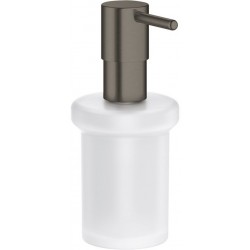Dispenser countertop / Wall-mounted material: Brass 160ml, brushed hard graphite, color: Grey surface: Brushed