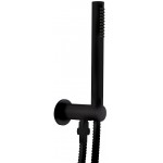 Shower head W/ hose, holder and outlet elbow 1 jet 1,5m Black Matt, color: Black surface: Matt Hand showers