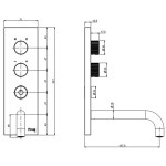 Wash basin tap Wall-mounted - external part mixer With plate With push-open waste set, color: Chrome material: Brass surface: Glossy Wall-mounted - external part