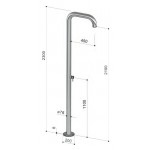 Στήλη ντους εξωτερικού χώρου από inox Y2,3m, χρώμα: Χρωμέ επιφάνεια: Γυαλιστερή Εξωτερικού χώρου Στήλη ντους εξωτερικού χώρου από inox Y2,3m, χρώμα: Χρωμέ επιφάνεια: Γυαλιστερή Εξωτερικού χώρου