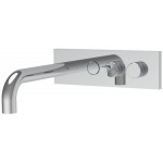 Bathtub concealed mixer Wall-mounted - external part 2 way material: Brass on/off push button, color: Chrome surface: Glossy Wall-mounted - external part