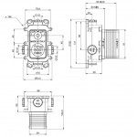 Μπαταρία ντουζιέρας εντοιχιζόμενη εσωτερικό μέρος 2 εξόδων Εντοιχιζόμενες εσωτερικό μέρος