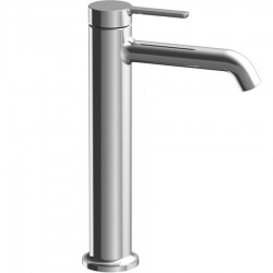 Wash basin tap Deck-mounted L size material: Brass mixer With push-open waste set, color: Chrome surface: Glossy Deck-mounted