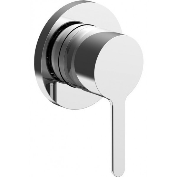 Μπαταρία ντουζιέρας εντοιχιζόμενη εξωτερικό μέρος 1 εξόδου 1 οπής αναμεικτική από ορείχαλκο, χρώμα: Χρωμέ επιφάνεια: Γυαλιστερή Εντοιχιζόμενες εξωτερικό μέρος