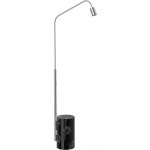 Στήλη ντους εξωτερικού χώρου από inox Rain Jet, Υ2,34m, ζεστό/κρύο, με μαύρη, μαρμάρινη βάση, χρώμα: Χρωμέ επιφάνεια: Βουρτσισμένη Εξωτερικού χώρου