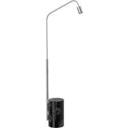 Στήλη ντους εξωτερικού χώρου από inox Rain Jet, Υ2,34m, ζεστό/κρύο, με μαύρη, μαρμάρινη βάση, χρώμα: Χρωμέ επιφάνεια: Βουρτσισμένη