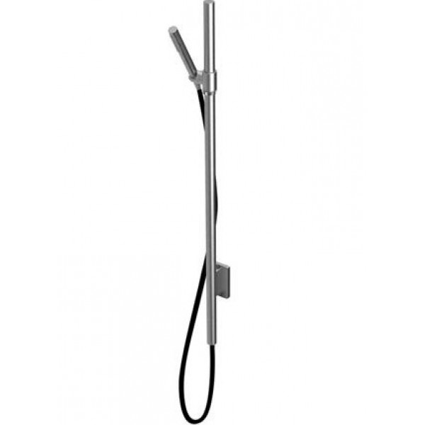 Shower slider rail 110cm material: Inox with hand shower, hose & outlet elbow, color: Chrome surface: Brushed Shower slider rails Shower slider rail 110cm material: Inox with hand shower, hose & outlet elbow, color: Chrome surface: Brushed Shower slider rails