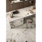 Πλακάκια δαπέδου 59,7x119,6 Ιταλίας 6,5mm, στυλ: μαρμάρου rettificato Α’ διαλογής επιφάνεια: Γυαλιστερή, απόχρωση: Λευκό/Γκρι Πλακάκια φόντο