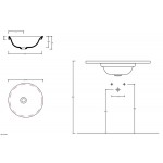 Washbasin Under counter 40x40 material: Porcelain Bianco Matt Without overflow, color: White surface: Matt Under counter Washbasin Under counter 40x40 material: Porcelain Bianco Matt Without overflow, color: White surface: Matt Under counter
