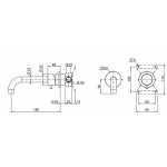 Μπαταρία νιπτήρος εντοιχιζόμενη - εξωτερικό μέρος 2 οπών αναμεικτική με βαλβίδα pop-up , χρώμα: Χρωμέ 19cm από inox επιφάνεια: Βουρτσισμένη Εντοιχιζόμενες εξωτερικό μέρος