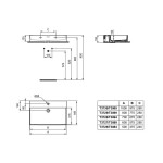 Washbasin Free standing 70x45x12,5 material: Porcelain With one hole With overflow, color: White surface: Matt Free standing