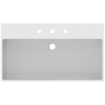 Washbasin Free standing 70x45x12,5 material: Porcelain With overflow With three holes, color: White surface: Glossy Free standing