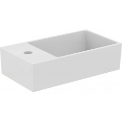 Washbasin Free standing 45x25x12 material: Porcelain With one hole With overflow, color: White surface: Matt Free standing