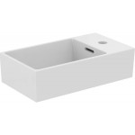 Washbasin Wall-mounted 45x25x12 With 1 bowl With hole on the right With overflow / no pedestal material: Porcelain, color: White surface: Matt Wall-mounted