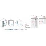 Καμπίνα ντουζιέρας ευθύγραμμη 121x200 8mm ανοιγόμενη G, brushed inox, επιφάνεια: Βουρτσισμένη, χρώμα: Χρωμέ Ευθύγραμμες