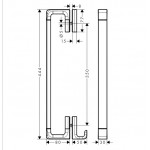 Shower grab-bars 44,4cm, brushed black chrome, color: Black Shower grab-bars Shower grab-bars 44,4cm, brushed black chrome, color: Black Shower grab-bars