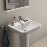 Washbasin Wall-mounted 55x44x15 With 1 bowl With hole in the middle With overflow / no pedestal material: Porcelain, color: White surface: Glossy Wall-mounted Washbasin Wall-mounted 55x44x15 With 1 bowl With hole in the middle With overflow / no pedestal material: Porcelain, color: White surface: Glossy Wall-mounted