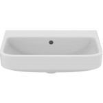 Washbasin Wall-mounted 55x44x15 With 1 bowl With hole in the middle With overflow / no pedestal material: Porcelain, color: White surface: Glossy Wall-mounted Washbasin Wall-mounted 55x44x15 With 1 bowl With hole in the middle With overflow / no pedestal material: Porcelain, color: White surface: Glossy Wall-mounted