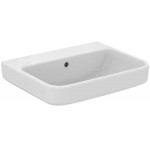 Washbasin Wall-mounted 55x44x15 With 1 bowl With hole in the middle With overflow / no pedestal material: Porcelain, color: White surface: Glossy Wall-mounted Washbasin Wall-mounted 55x44x15 With 1 bowl With hole in the middle With overflow / no pedestal material: Porcelain, color: White surface: Glossy Wall-mounted