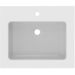 Washbasin for furniture 61x51 material: Porcelain With one hole With overflow, color: White surface: Glossy Furniture basins