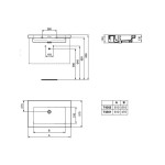 Washbasin for furniture 61x51 material: Porcelain With overflow Without hole, color: White surface: Glossy Furniture basins Washbasin for furniture 61x51 material: Porcelain With overflow Without hole, color: White surface: Glossy Furniture basins