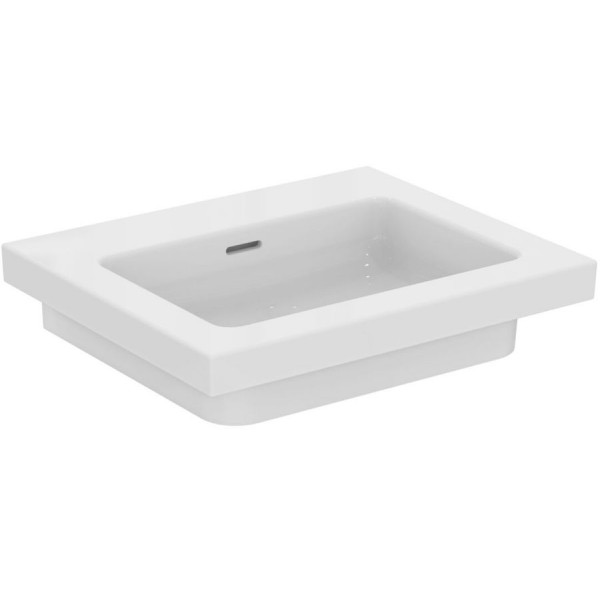 Washbasin for furniture 61x51 material: Porcelain With overflow Without hole, color: White surface: Glossy Furniture basins Washbasin for furniture 61x51 material: Porcelain With overflow Without hole, color: White surface: Glossy Furniture basins