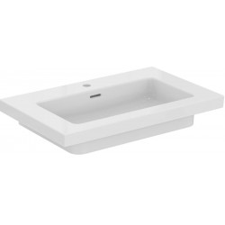 Washbasin for furniture 81x51 material: Porcelain With one hole With overflow, color: White surface: Matt Furniture basins