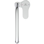 Μπαταρία κουζίνας επικαθήμενη από ορείχαλκο C-Spout, χρώμα: Χρωμέ επιφάνεια: Γυαλιστερή Επικαθήμενες