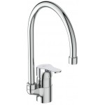 Kitchen tap Deck-mounted material: Brass C-Spout, color: Chrome surface: Glossy Deck-mounted