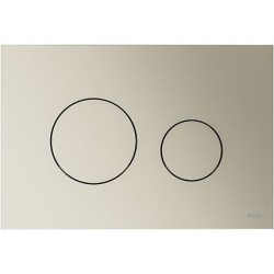 Πλακέτα εντοιχιζόμενου καζανακίου metallic nickel από ABS διπλής ενέργειας μηχανικά με έλασμα, χρώμα: Χρωμέ επιφάνεια: Ματ Πλακέτες