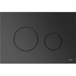 Πλακέτα εντοιχιζόμενου καζανακίου metallic graphite από ABS διπλής ενέργειας μηχανικά με έλασμα, χρώμα: Γκρι Σκούρο επιφάνεια: Ματ Πλακέτες