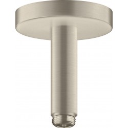 Βραχίονας 10cm brushed nickel οροφής από ορείχαλκο, χρώμα: Χρωμέ επιφάνεια: Βουρτσισμένη Βραχίονες κεφαλής ντους