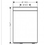 Waste bin material: Brass 5 lt Floor standing Open, color: Chrome surface: Brushed Dustbins Waste bin material: Brass 5 lt Floor standing Open, color: Chrome surface: Brushed Dustbins