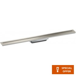 Shower channel brushed stainless steel material: Inox 80cm, color: Chrome Linear shower drains