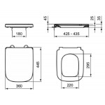 Toilet-seat soft closing, style: Wrapover, grey, color: Grey Toilet seats & covers