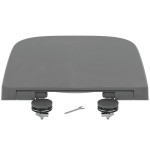 Toilet-seat soft closing, style: Wrapover, grey, color: Grey Toilet seats & covers