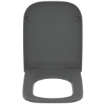 Toilet-seat soft closing, style: Wrapover, grey, color: Grey Toilet seats & covers