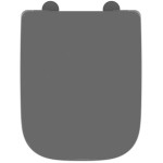 Toilet-seat soft closing, style: Wrapover, grey, color: Grey Toilet seats & covers